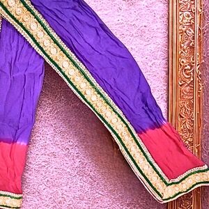 Vintage Indian Formal Duppata w/ Heavy Zardozi, Zari and Pearl Embroidery